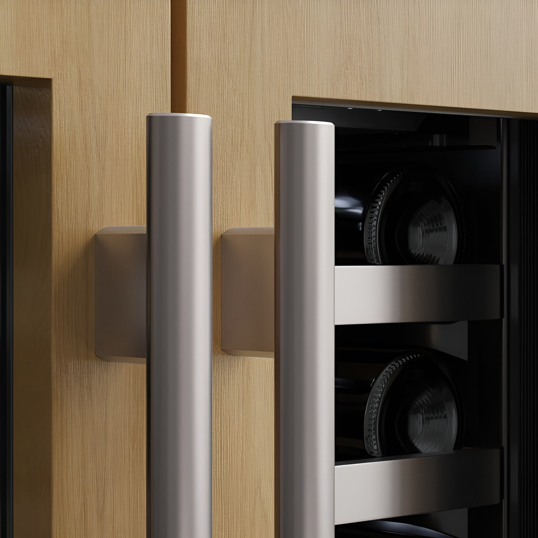 Avallon 24 Inch Wide 42 Bottle Capacity French Door Wine Cooler with LED Lighting - AWC242FDPRG
