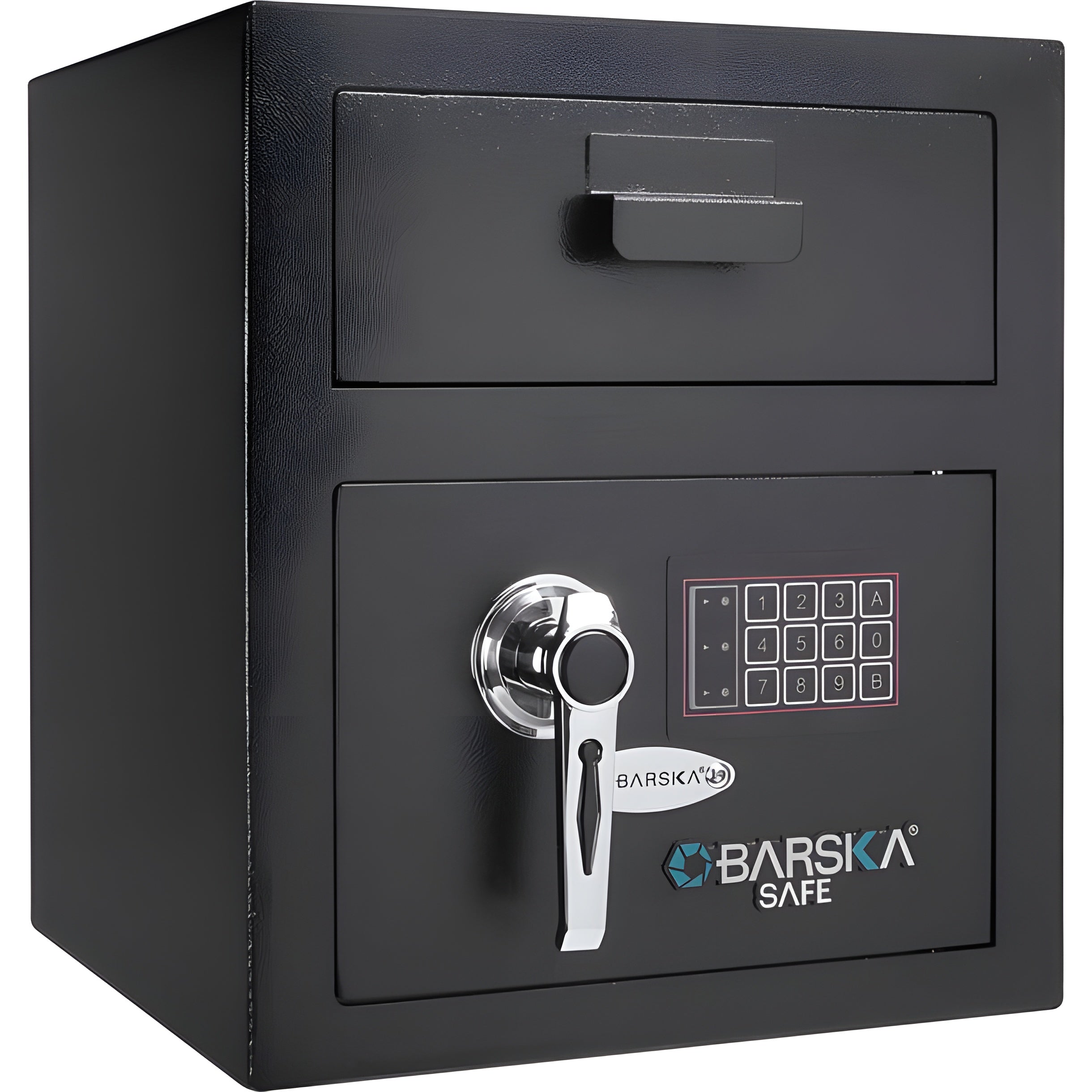 Barska Keypad Depository Safes with One Compartment | Keypad-B, Solid Steel Body Construction and Anti Fishing Baffles - AX11930