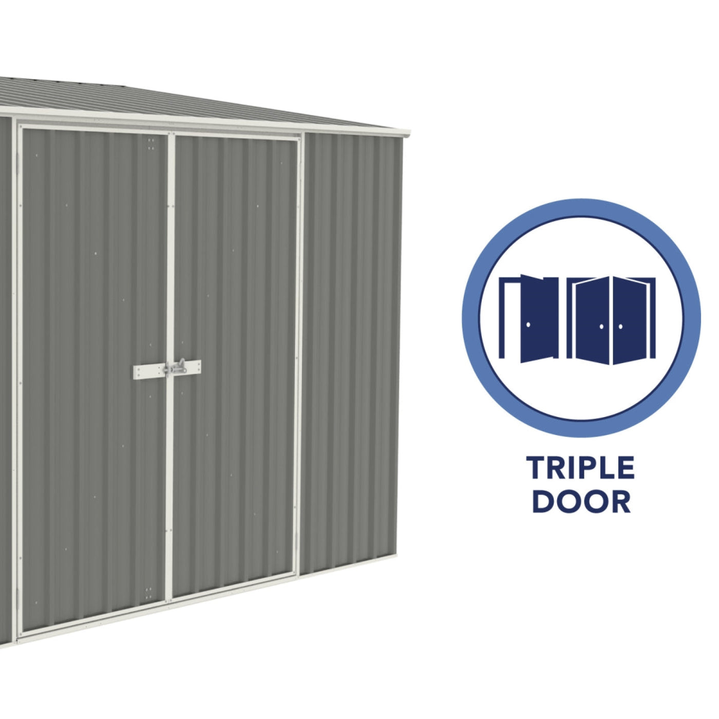 Palram Absco | 10x5 ft Lean To Metal Bike Shed - AB1103