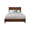 Alpine Flynn Mid Century Modern Standard King Panel Bed, Walnut - 966WAL-07EK