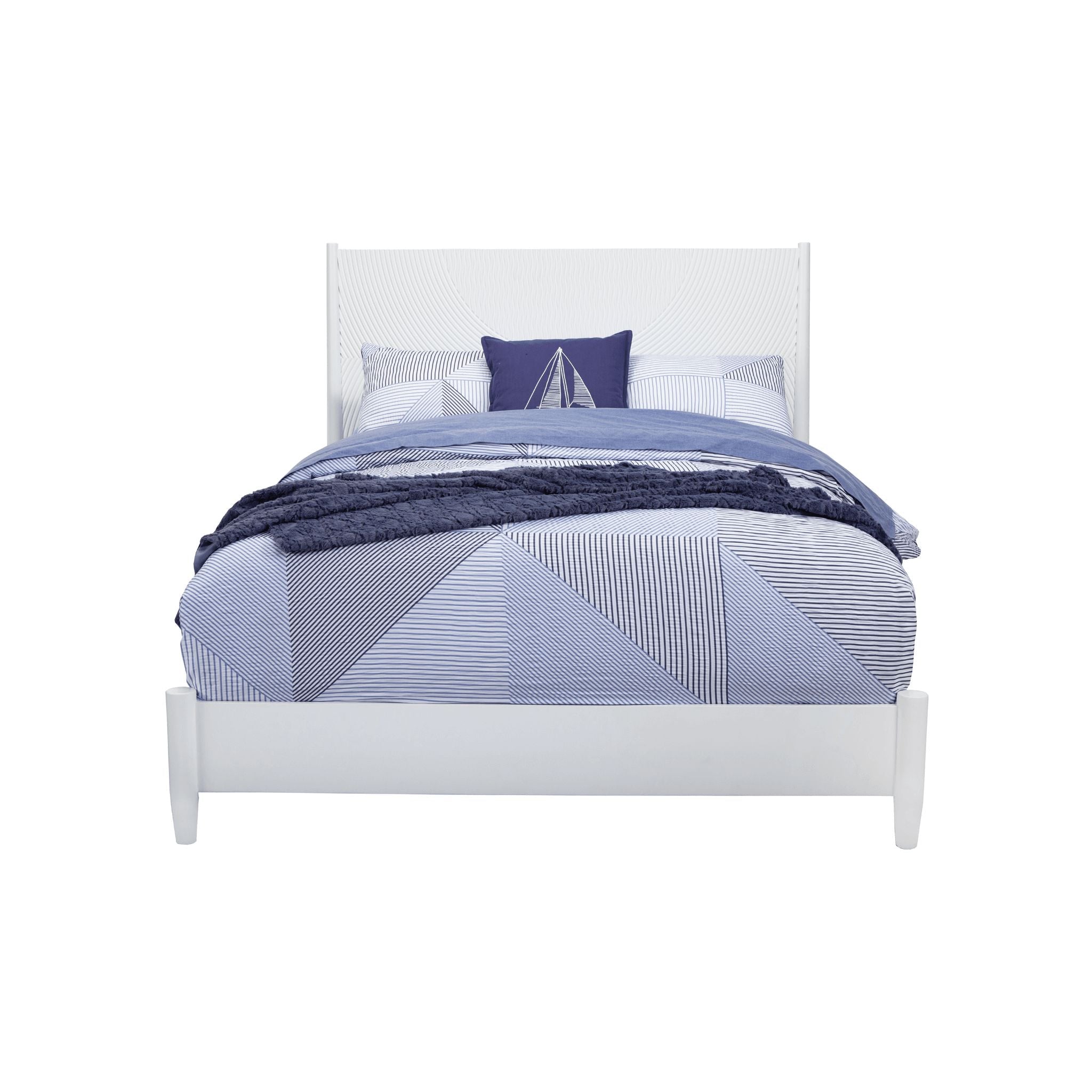 Alpine Tranquility Standard King Panel Bed, White - 1867-07EK