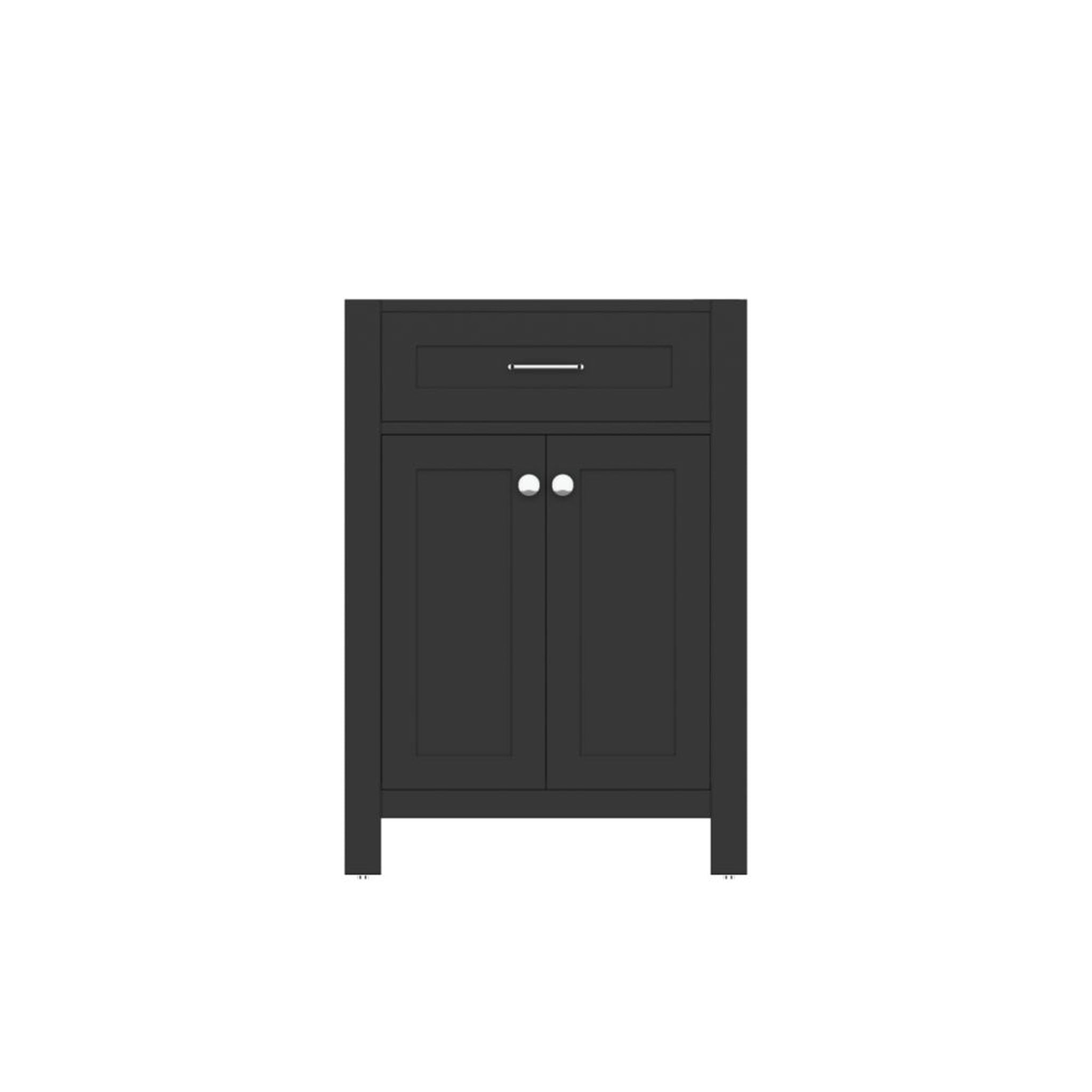 Alya Bath Norwalk 24" Single Espresso Freestanding Bathroom Vanity With Brushed Nickel Edge Handles