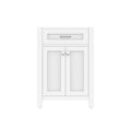 Alya Bath Norwalk 24" Single White Freestanding Bathroom Vanity With Brushed Nickel Edge Handles - HE-101-24-W