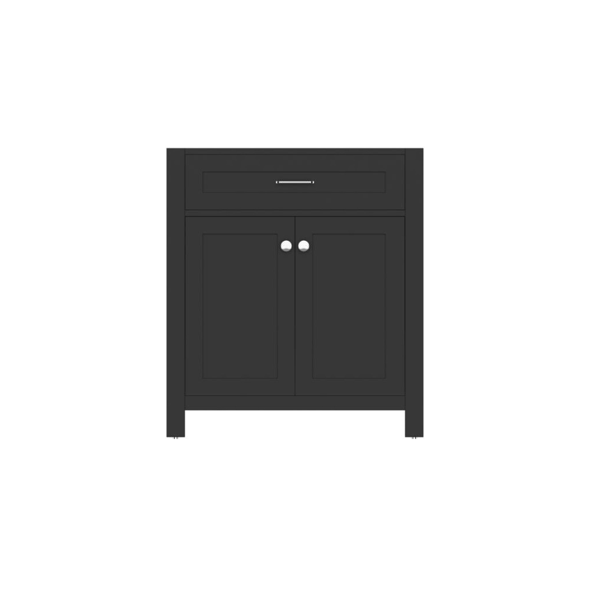 Alya Bath Norwalk  30" Single Espresso Freestanding Bathroom Vanity With Brushed Nickel Edge Handles - HE-101-30-E