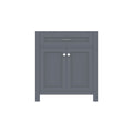Alya Bath Norwalk 30" Single Gray Freestanding Bathroom Vanity With Brushed Nickel Edge Handles - HE-101-30-G
