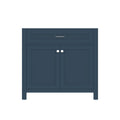 Alya Bath Norwalk 36" Single Blue Freestanding Bathroom Vanity With Brushed Nickel Edge Handles - HE-101-36-B
