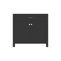 Alya Bath Norwalk 36" Single Espresso Freestanding Bathroom Vanity With Brushed Nickel Edge Handles - HE-101-36-E