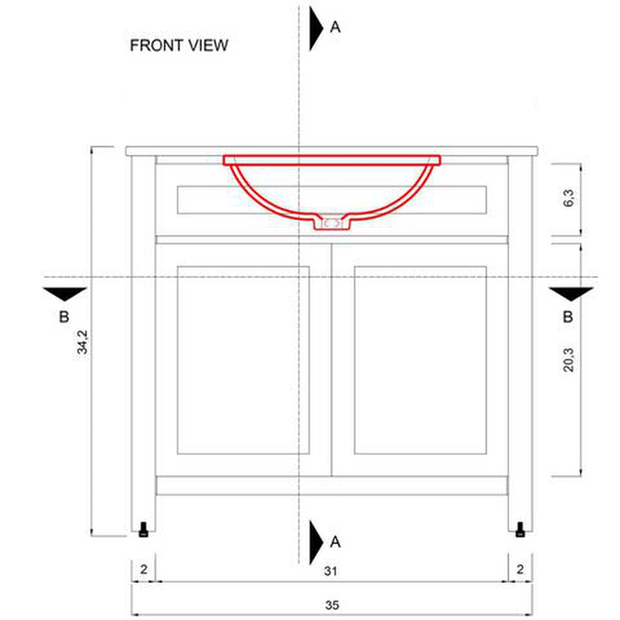 Alya Bath Norwalk 36" Single Espresso Freestanding  Bathroom Vanity With Drawers, Carrara Marble Top, Ceramic Sink and Wall Mounted Mirror - HE-101-36-DR-E-CWMT + HE-101/102-36-G-M