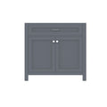 Alya Bath Norwalk 36" Single Gray Freestanding Bathroom Vanity With Brushed Nickel Edge Handles - HE-101-36-G