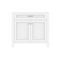 Alya Bath Norwalk 36" Single White Freestanding Bathroom Vanity With Brushed Nickel Edge Handles - HE-101-36-W