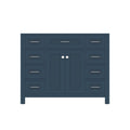 Alya Bath Norwalk 42" Single Blue Freestanding Bathroom Vanity With Brushed Nickel Edge Handles - HE-101-42-B