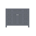 Alya Bath Norwalk 42" Single Gray Freestanding Bathroom Vanity With Brushed Nickel Edge Handles - HE-101-42-G
