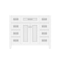 Alya Bath Norwalk 42" Single White Freestanding Bathroom Vanity With Brushed Nickel Edge Handles - HE-101-42-W