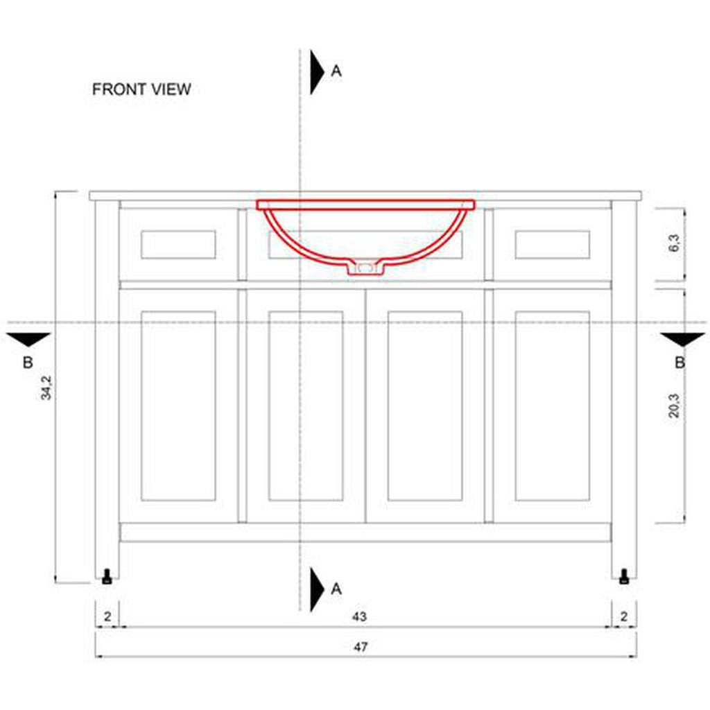 Alya Bath Norwalk 48" Single White Freestanding  Bathroom Vanity With Carrara Marble Top, Ceramic Sink and Wall Mounted Mirror - HE-101-48-W-CWMT + HE-101/102-42-G-M