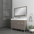 Alya Bath Ripley 48" Single Gray Modern Freestanding  Bathroom Vanity With Integrated Acrylic Top, Acrylic Sink and Wall Mounted Mirror - AT-8042-G+AT-48-M-G