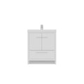 Alya Bath Sortino 30" Single White Modern Freestanding  Bathroom Vanity With Acrylic Top and Integrated Sink - AB-MD630-W