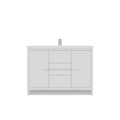 Alya Bath Sortino 48" Single White Modern Freestanding  Bathroom Vanity With Acrylic Top and Integrated Sink - AB-MD648-W