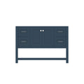 Alya Bath Wilmington 48" Single Blue Freestanding Bathroom Vanity With Brushed Nickel Edge Handles - HE-102-48-B