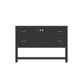 Alya Bath Wilmington 48" Single Espresso Freestanding Bathroom Vanity With Brushed Nickel Edge Handles - HE-102-48-E