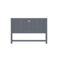 Alya Bath Wilmington 48" Single Gray Freestanding Bathroom Vanity With Brushed Nickel Edge Handles - HE-102-48-G
