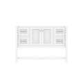 Alya Bath Wilmington 48" Single White Freestanding Bathroom Vanity With Brushed Nickel Edge Handles - HE-102-48-W