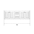 Alya Bath Wilmington 60" Double White Freestanding  Bathroom Vanity  With Brushed Nickel Edge Handles - HE-102-60D-W