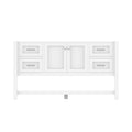 Alya Bath Wilmington 60" Single White Freestanding  Bathroom Vanity  With Brushed Nickel Edge Handles - HE-102-60S-W