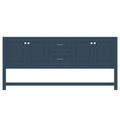 Alya Bath Wilmington 72" Double Blue Freestanding  Bathroom Vanity  With Brushed Nickel Edge Handles - HE-102-72D-B