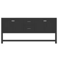 Alya Bath Wilmington 72" Double Espresso Freestanding  Bathroom Vanity  With Brushed Nickel Edge Handles - HE-102-72D-E
