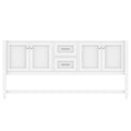Alya Bath Wilmington 72" Double White Freestanding  Bathroom Vanity  With Brushed Nickel Edge Handles - HE-102-72D-W