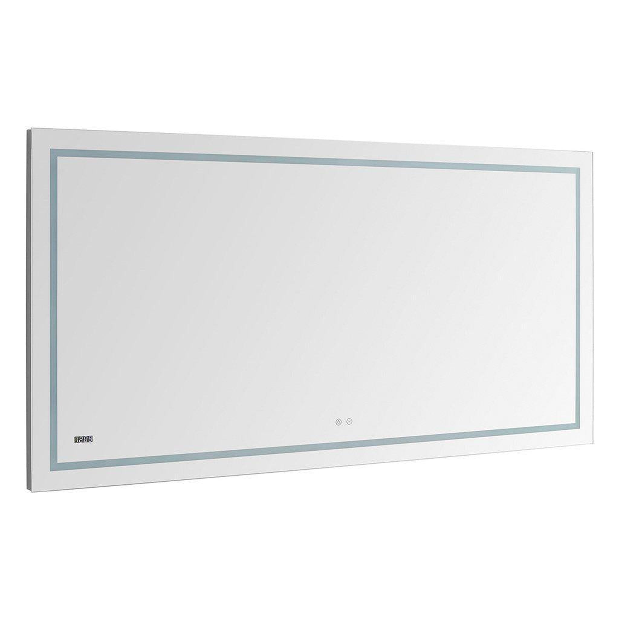 Aquadom Daytona 60" x 36" Rectangle Ultra-Slim Frame LED Lighted Bathroom Mirror With Defogger