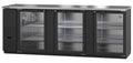 Hoshizaki BB95-G | 96" Wide 3 Glass Door Black Vinyl Back Bar - BB95-G