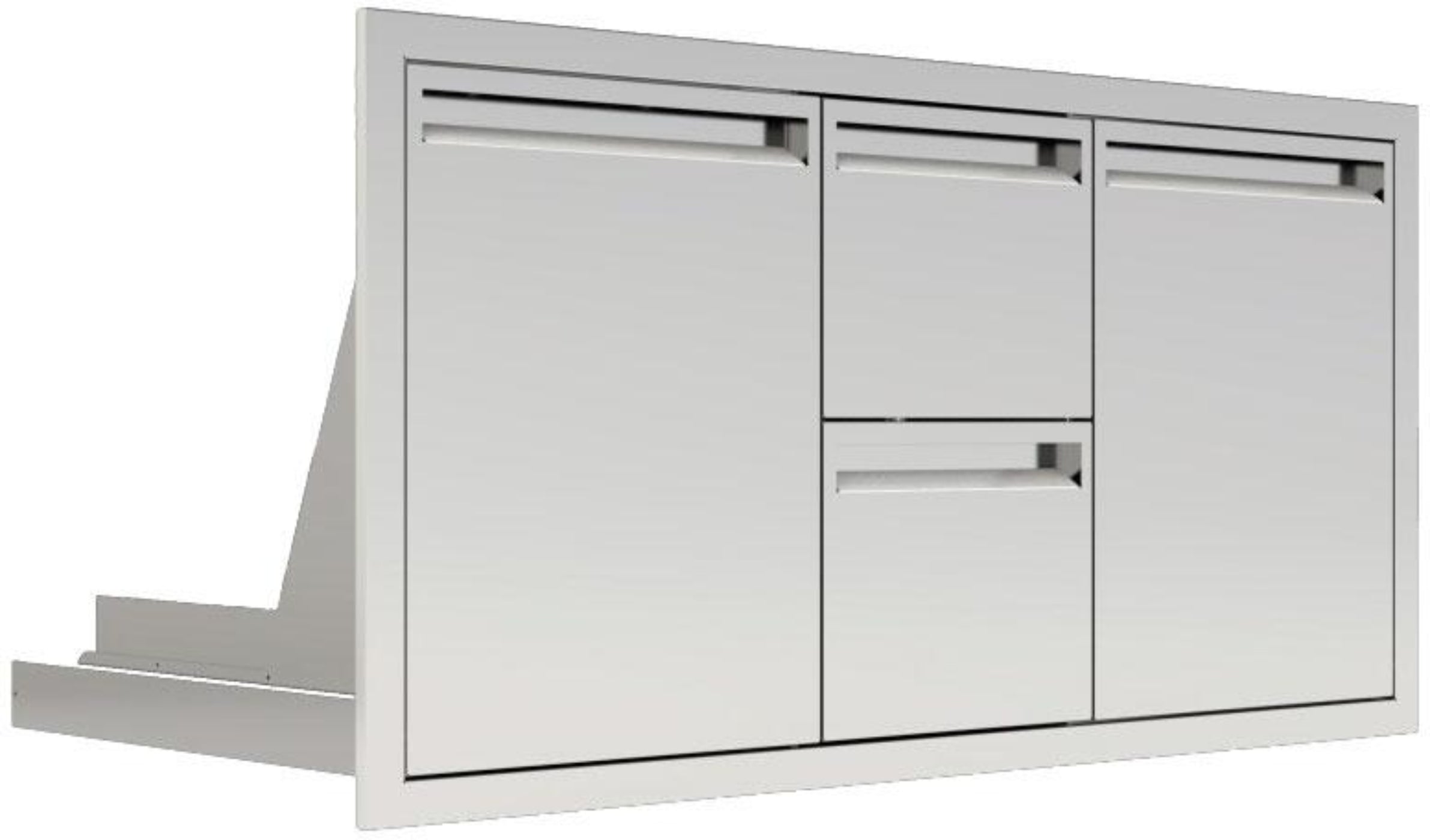 Pacific Coast Manufacturing 350H Series 42" Door/Double Drawer w/ Trash Roll-Out Combo - 350H-DDC-42TR