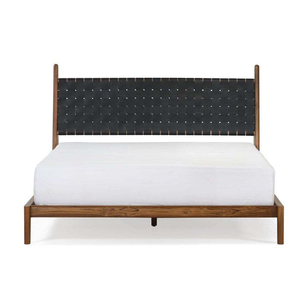 Union Home Cove King Bed - Black Leather -  BDM00061