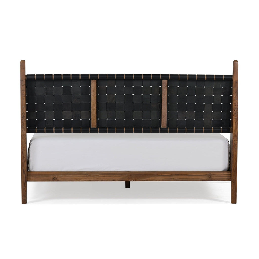 Union Home Cove King Bed - Black Leather -  BDM00061