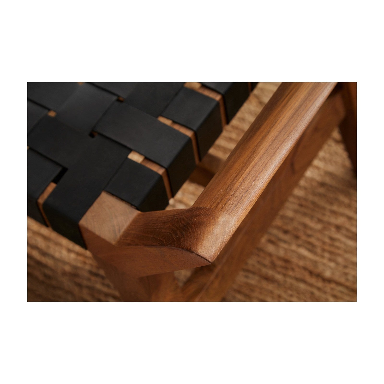 Union Home Cove Bench - Black Leather -  BDM00070