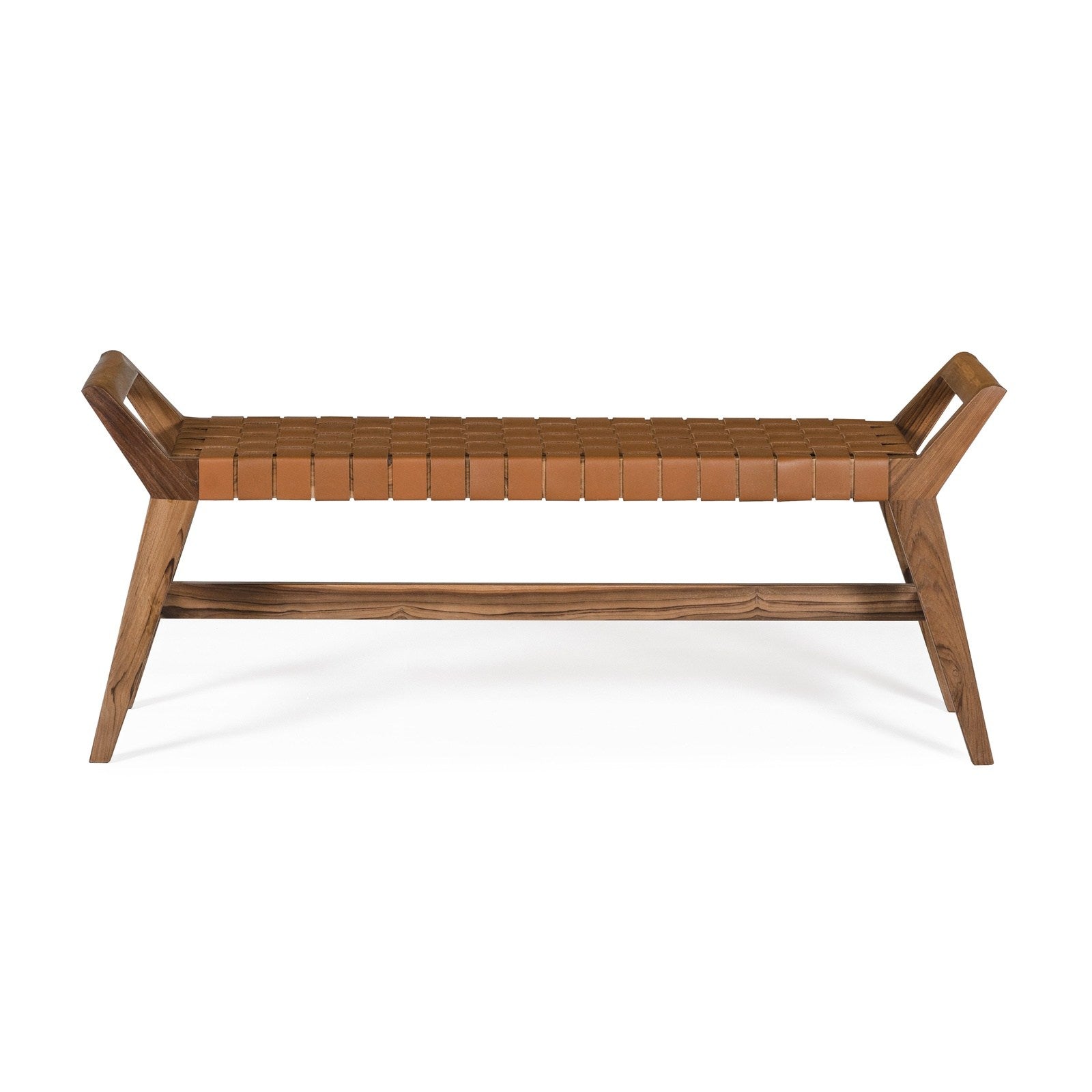 Union Home Cove Bench - Brown Leather  - BDM00071