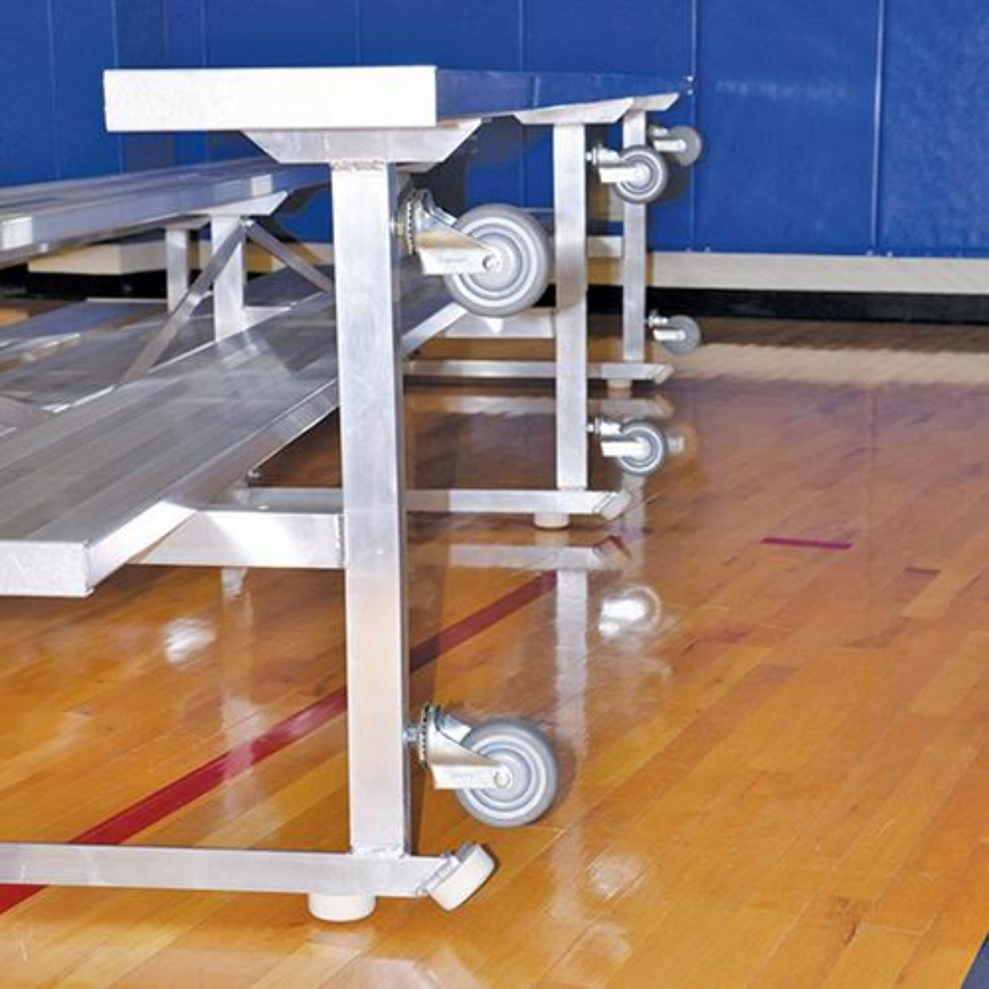 Bleacher 4 Row 7½' Tip & Roll Portable Aluminum - BLCH-475TRG