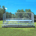 Bleacher 5 Row 15'-27' Enclosed Aluminim Bleachers w/ Chain Link - BLCH-5C