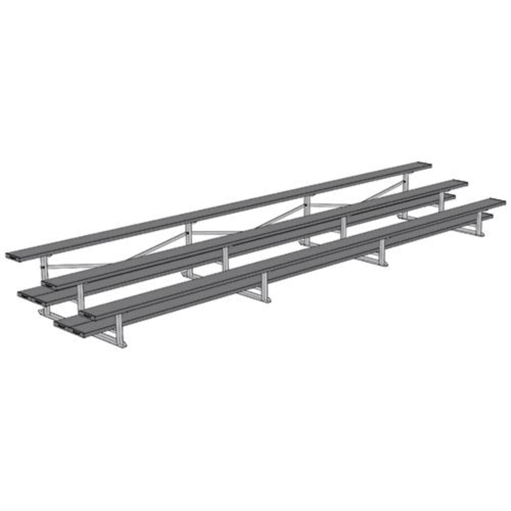 Bleacher 3 Row 21' All Aluminum Preferred - BLDP-321AL
