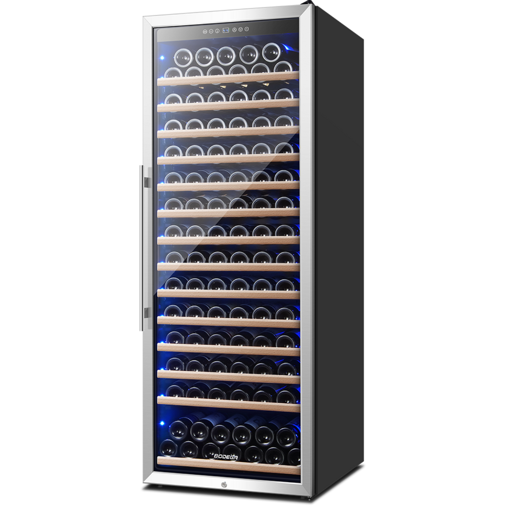 BODEGAcooler 24" Free Standing 154 Bottles Wine Cooler Single Zone - 408A