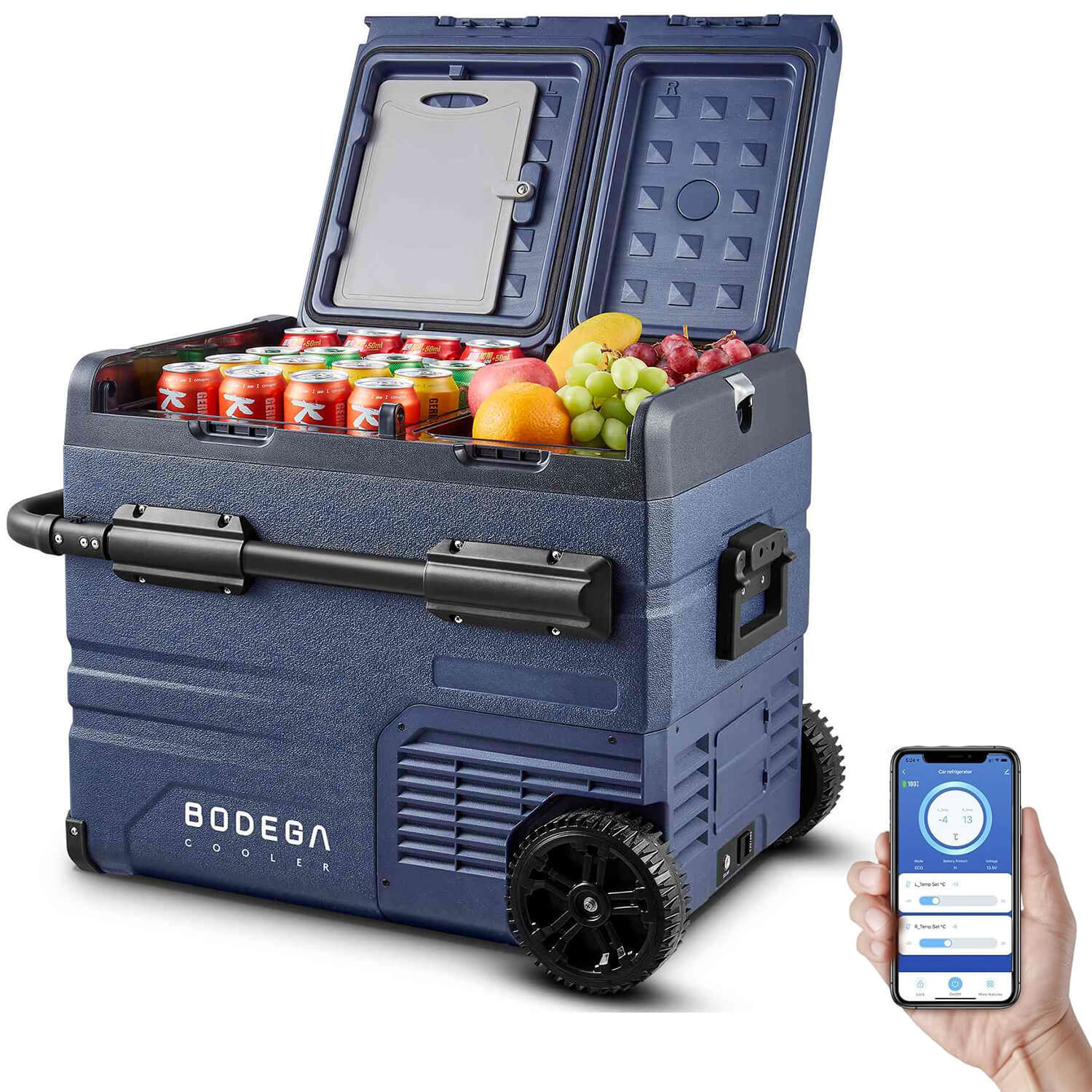 BODEGAcooler Car Fridge Dual Door Dual Zone 59QT