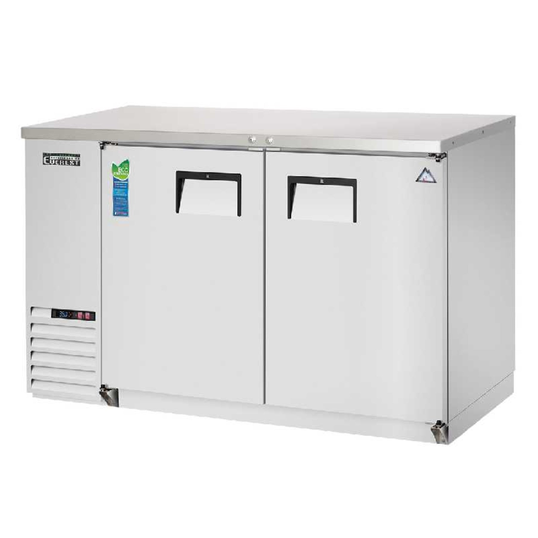 Everest Commercial 49" Back Bar Cooler Two Section 14 cu. ft. - EBB48-SS