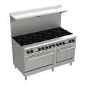 BakeMax 60" Restaurant Series Commercial Gas Range w/ 10 burners, 325,000 BTU - BAS60O