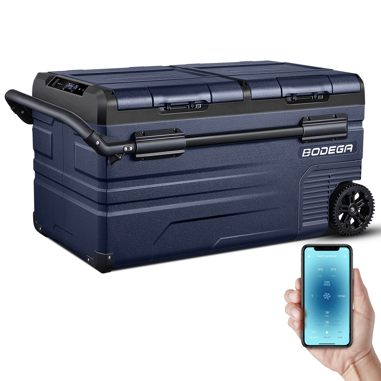 BODEGAcooler Portable Freezer 80Qt/75L With Batteries