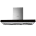 Kleenmaid 90cm wide Black Glass & Stainless Steel Wall Mounted Canopy Rangehood - RHSCK92