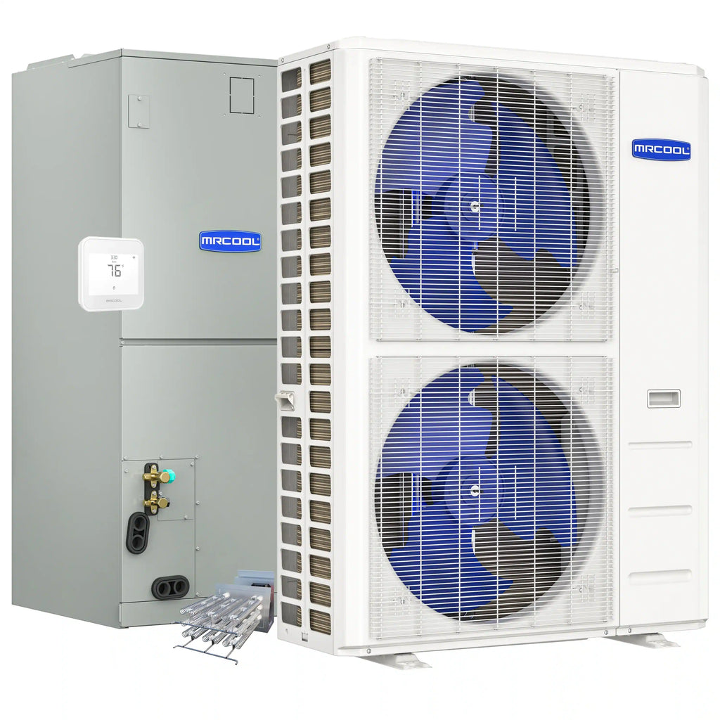 MRCOOL Hyper Heat 2nd Gen 48K BTU, 4 Ton, 16.5 SEER2 Heat Pump Condenser and Ducted Air Handler with 20kW Heat Kit  - C48HP230BL00H20