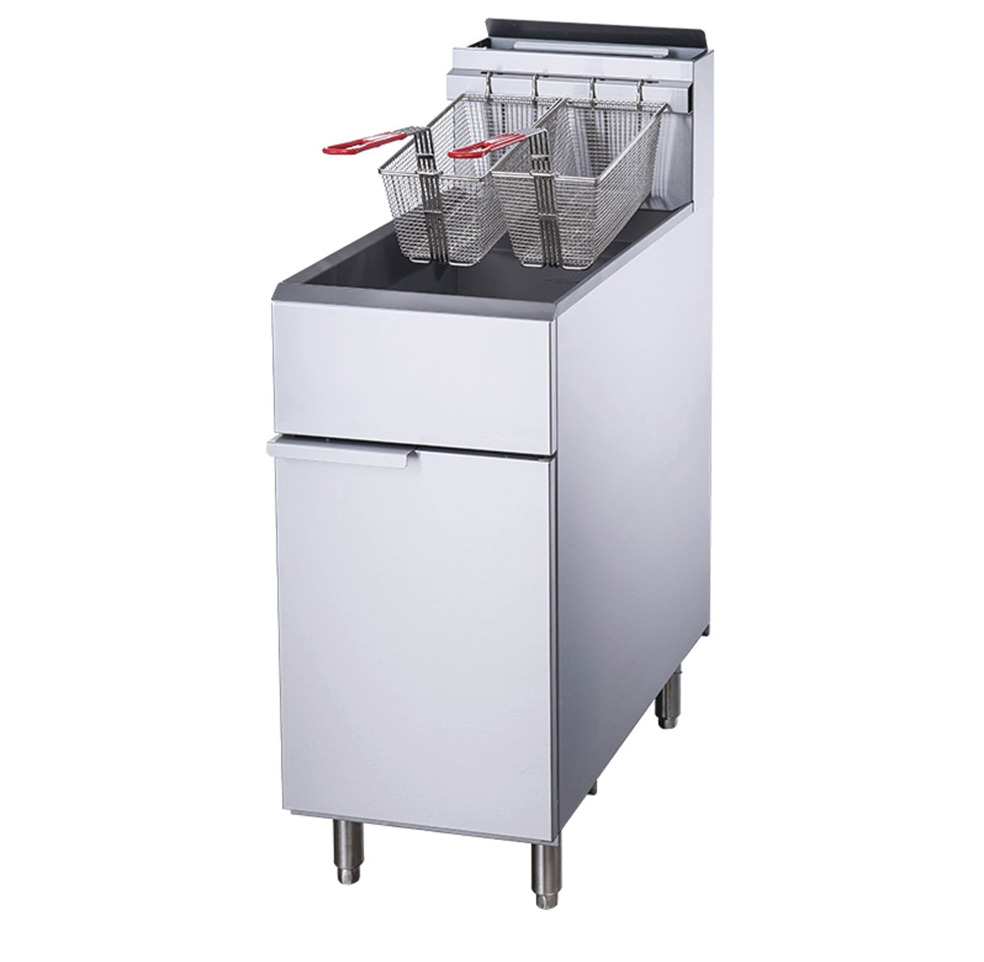 Chef AAA - TCF4-LPG Commercial 50lbs Liquid Propane Gas Fryer with 4 Tube Burners - TCF4-LPG