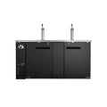 Chef AAA - UDD-3-HC, Commercial 70" Kegerator / Beer Dispenser with (2) 1 Tap Towers - (3) 1/2 Keg Capacity 23.3 cu.ft. - UDD-3-HC