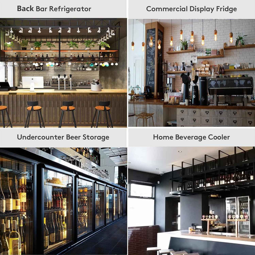 Bodega cooler 11.4 Cu.Ft Display Bar Beverage Fridge With 3 Glass Doors